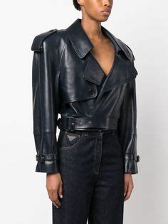 ysl cropped leather jacket|farfetch ysl jackets.